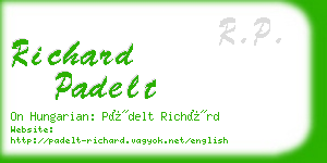 richard padelt business card